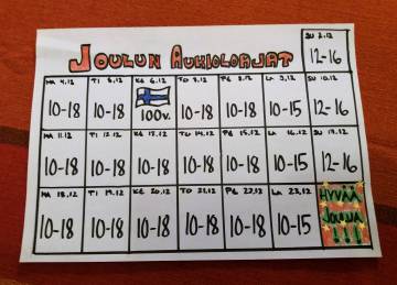 JOULUKUUN AUKIOLOAJAT