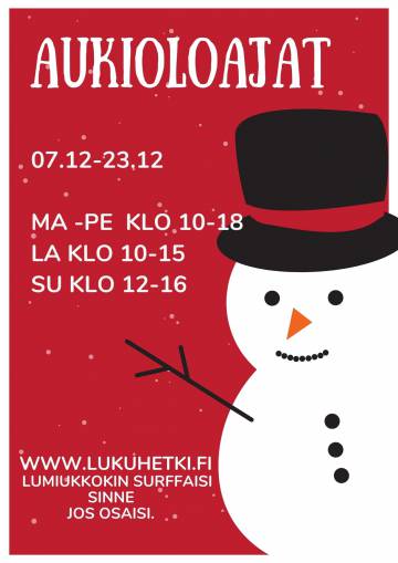 JOULUN AUKIOLOAJAT 7.12 ETIÄPÄIN