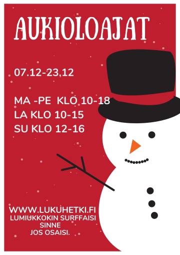 JOULUKUUN AUKIOLOAJAT